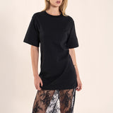 Mix Media T-shirt Lace Dress