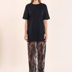 Endless Rose - Mix Media T-Shirt Lace Dress Black / XS Endless Rose - Mix Media T-Shirt Lace Dress Black / XS
