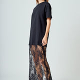 Mix Media T-shirt Lace Dress