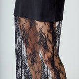 Mix Media T-shirt Lace Dress