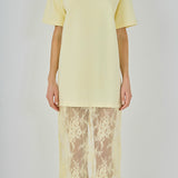 Mix Media T-shirt Lace Dress