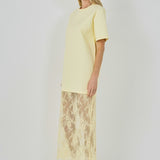 Mix Media T-shirt Lace Dress
