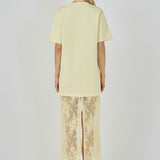 Mix Media T-shirt Lace Dress