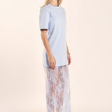 Mix Media T-shirt Lace Dress
