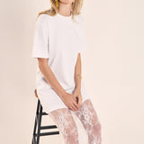 Mix Media T-shirt Lace Dress