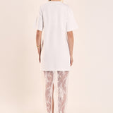 Mix Media T-shirt Lace Dress