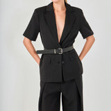 Brynn Single Breasted Short Sleeve Blazer