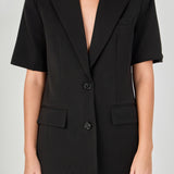 Brynn Single Breasted Short Sleeve Blazer