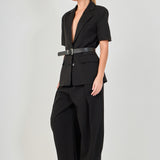 Brynn Single Breasted Short Sleeve Blazer