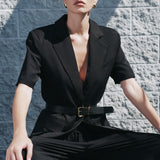 Brynn Single Breasted Short Sleeve Blazer