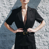 Brynn Single Breasted Short Sleeve Blazer