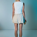 Tara Button Up Cotton Linen Vest