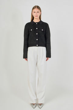 Collared Button Up Cardigan
