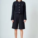 Collared Button Up Cardigan
