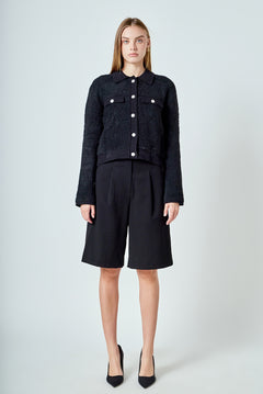 Collared Button Up Cardigan