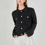 Collared Button Up Cardigan