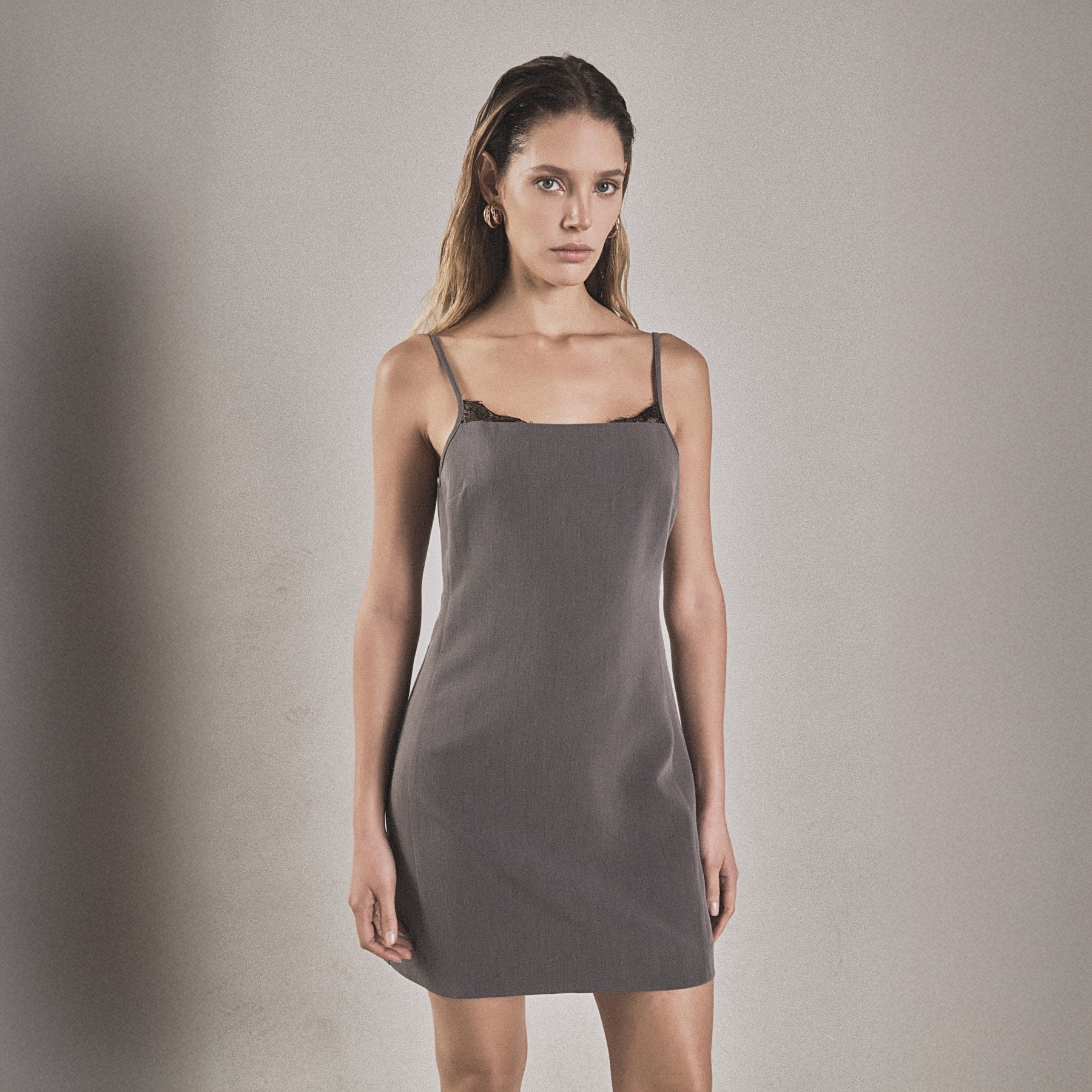 Josephine Lace Trim Mini Dress