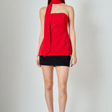 A-Line Choker Tie Top