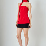 A-Line Choker Tie Top