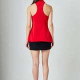 A-Line Choker Tie Top