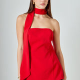 A-Line Choker Tie Top