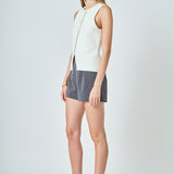 Round Neck Buttoned Knit Vest