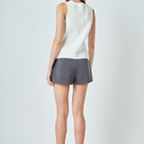 Round Neck Buttoned Knit Vest