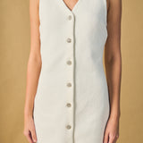 V-Neck A-Line Mini Dress