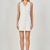 V-Neck A-Line Mini Dress