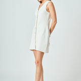 V-Neck A-Line Mini Dress