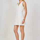 V-Neck A-Line Mini Dress