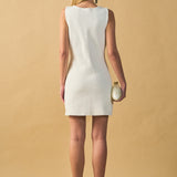 V-Neck A-Line Mini Dress