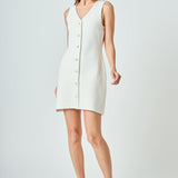 V-Neck A-Line Mini Dress
