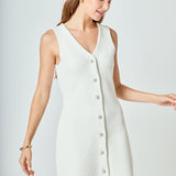 V-Neck A-Line Mini Dress