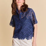 Lace Collared Top
