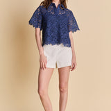 Lace Collared Top