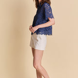 Lace Collared Top
