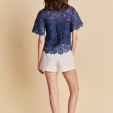 Lace Collared Top