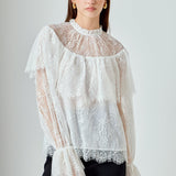 Ruffled Lace Blouse