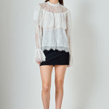 Ruffled Lace Blouse
