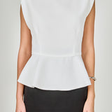 Mock Neck Sleeveless Peplum Top
