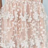 Strapless Crochet Layered Midi Dress