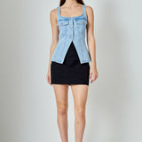 Zoe Denim Fitted Vest