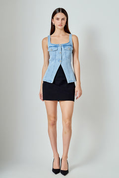 Zoe Denim Fitted Vest