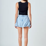 Zoe Denim Balloon Mini Skirt