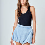 Zoe Denim Balloon Mini Skirt