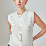 Button-Up Sweater Vest
