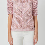 Embroidered Lace Top