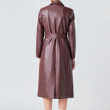 Premium Faux Leather Trench Coat