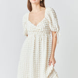 Bubble Puff Sleeve Maxi Dress